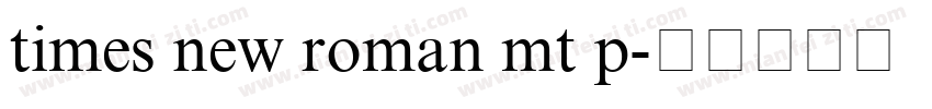 times new roman mt p字体转换